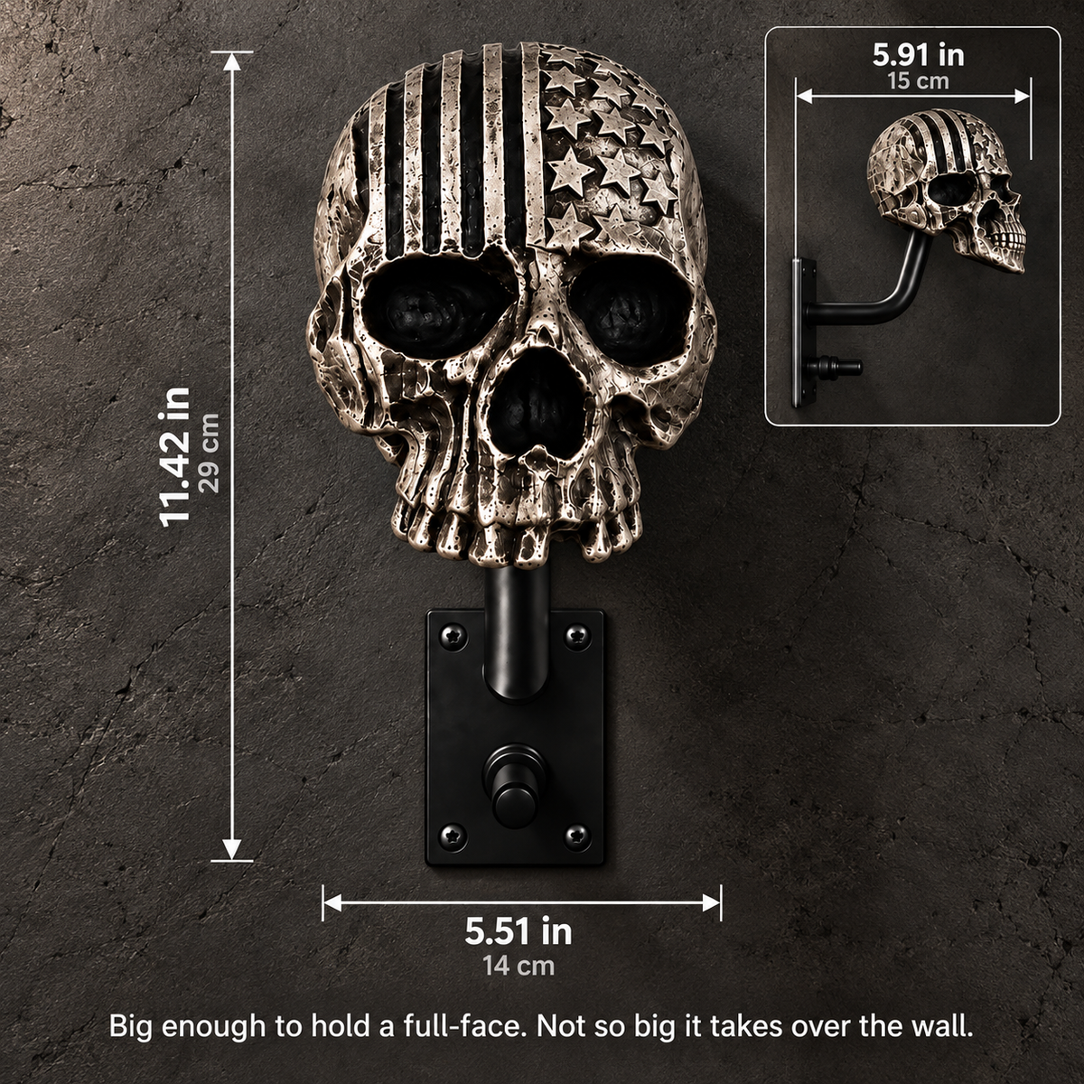 Motorcycle Skull Helmet Holder - Birthday Gift For Biker HO82 903940