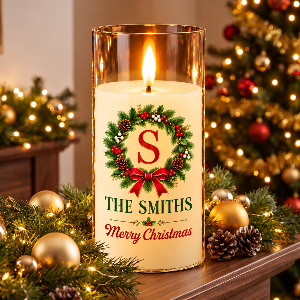 Custom Name Christmas Gifts for Families. LED Candle TH10 171665
