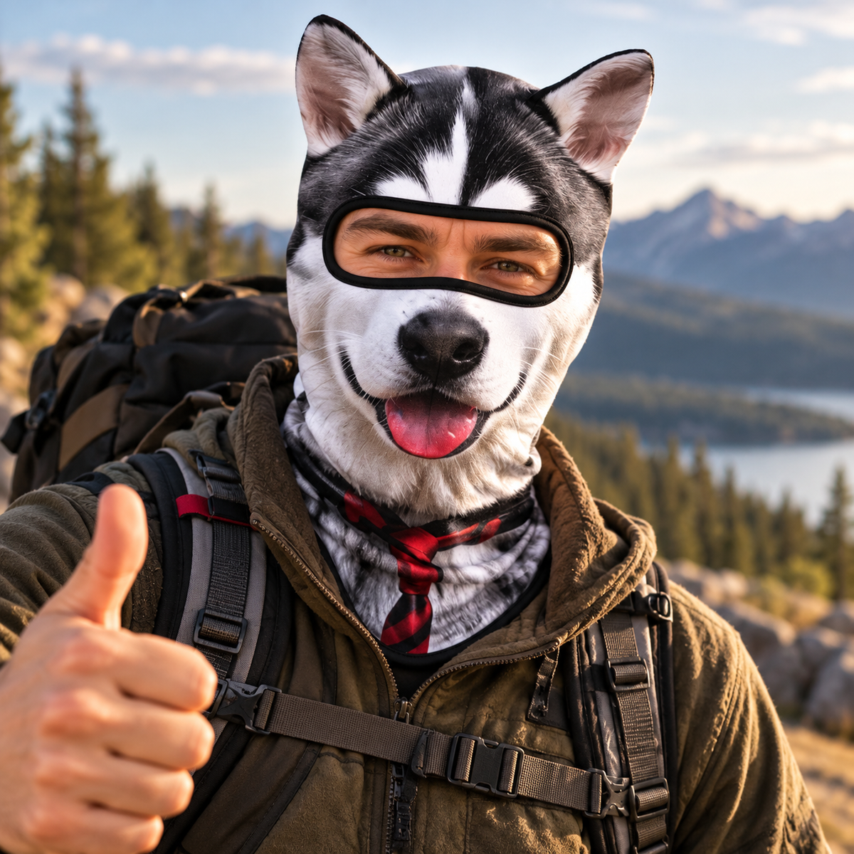 Funny Novelty Animal Mask - Gift For Campers, Camping Lovers HO82 903996