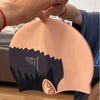 Wacky Bald Head Print Swim Cap, Funny Bald-Head Fabric Hat HO82 903790