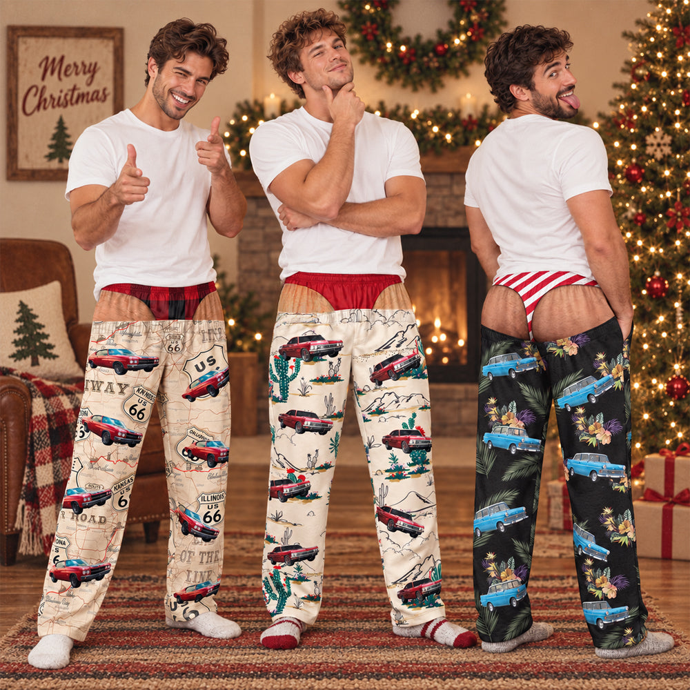 Custom Car Photo Lounge Pants - Funny Gag Pants, Christmas Birthday Gifts For Husband, Son, Grandson, Brother, Grandpa, Dad, Yourself - Do Not Disturb My Dreams HO82 903748