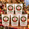 Custom Family Name Monogram Wreath Cups Party Decor CH07 180830