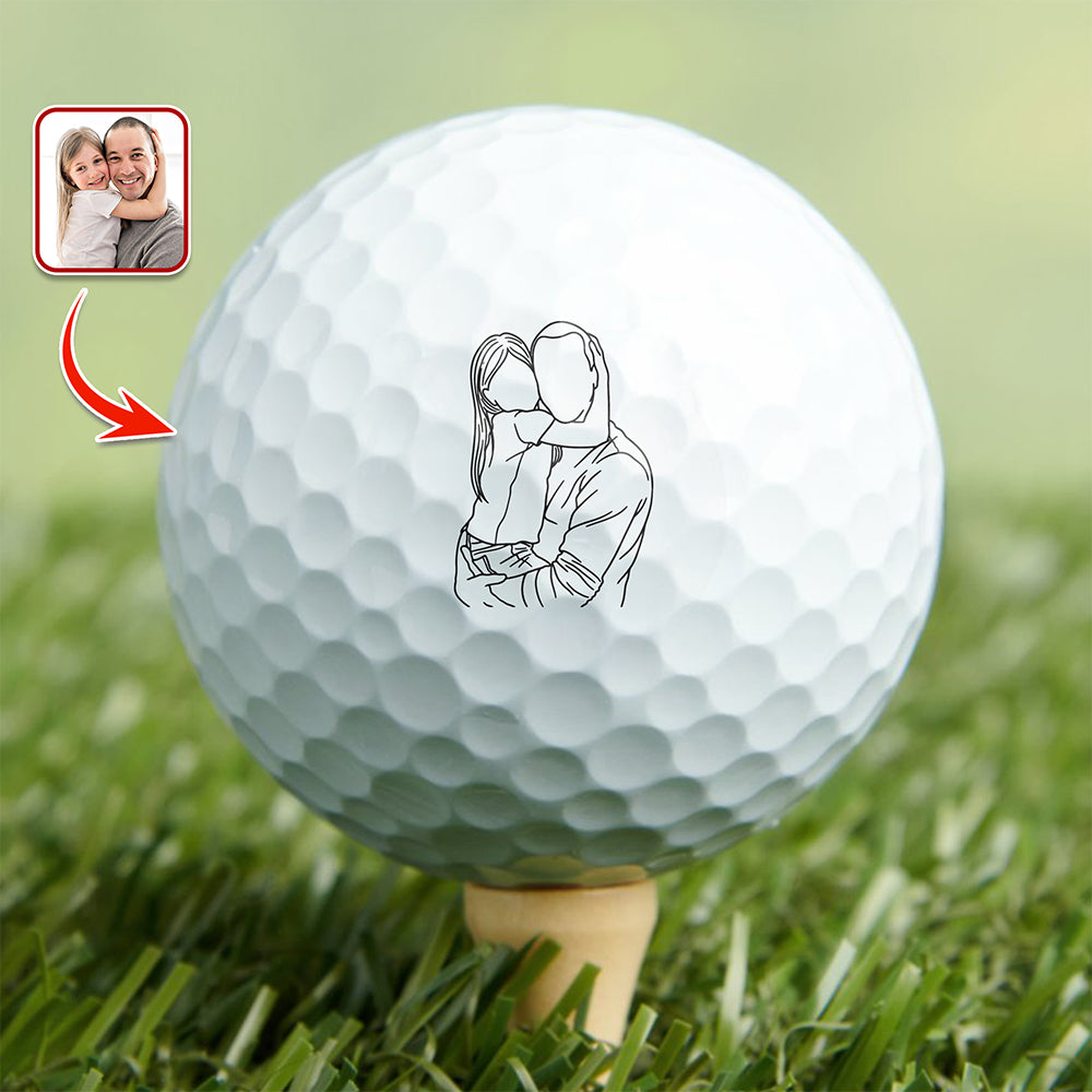 Custom Photo Golf Ball Stamp Box for Dad Father's Day Gift HA75 921102
