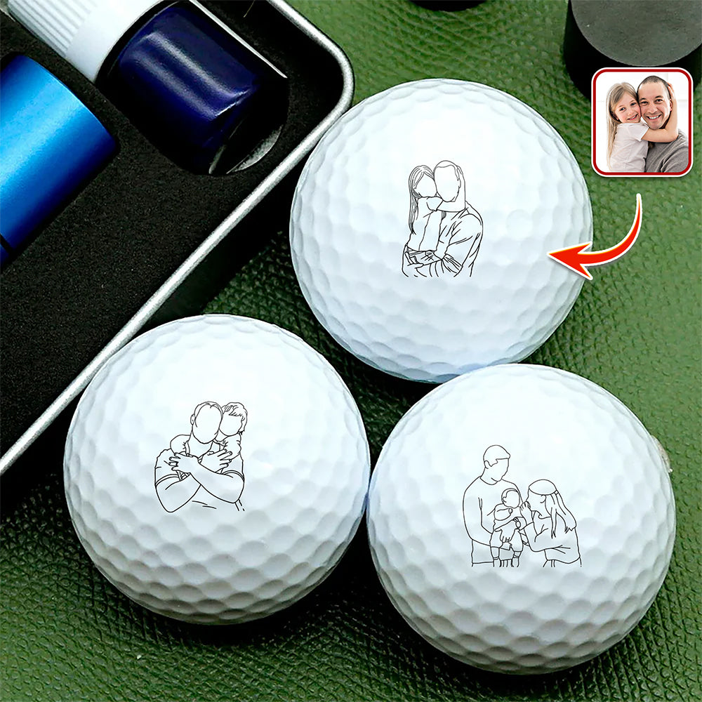 Custom Photo Golf Ball Stamp Box for Dad Father's Day Gift HA75 921102
