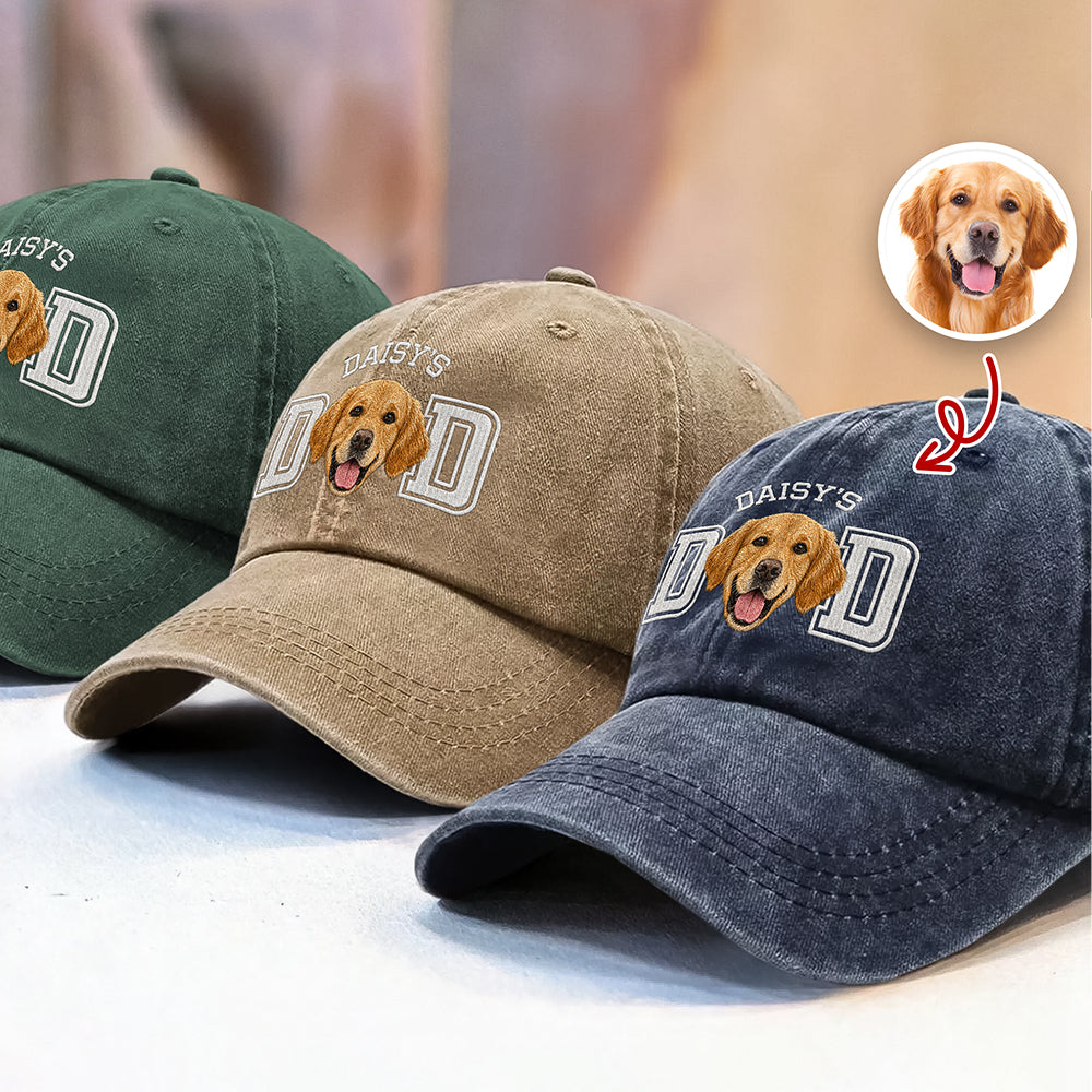 Custom Photo Dog Cat Dad Embroidered Baseball Cap - Personalized Father’s Day Gift CH07 911488