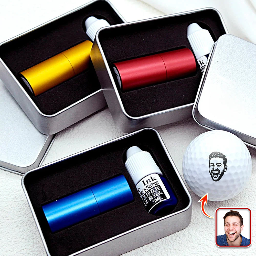 Custom Face Photo Golf Ball Stamp Box, Golf Club Gift, Golf Lovers Gift TH10 896937