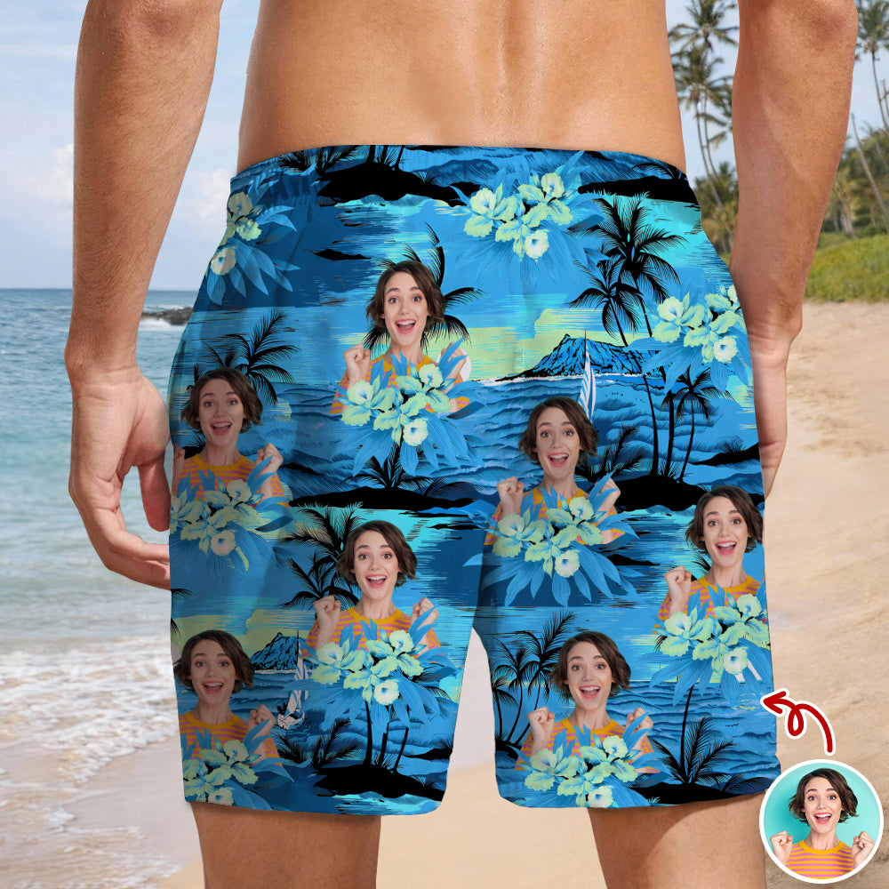 Custom Photo Tropical Summer Pattern Beach Short HO82 902412