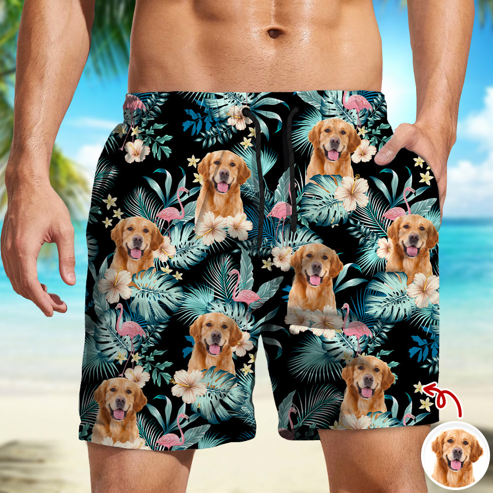 Custom Dog Photo Tropical Vacation Aloha Beach Short Gift For Dog Lover HO82 902632
