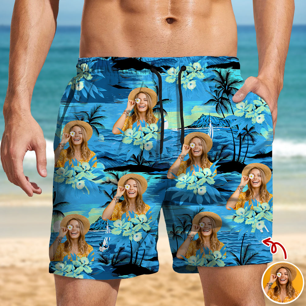 Custom Photo Tropical Summer Pattern Beach Short HO82 902412