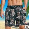 Custom Cat Photo Floral Aloha Pattern Beach Shorts - Gift for Cat Lovers HO82 902416