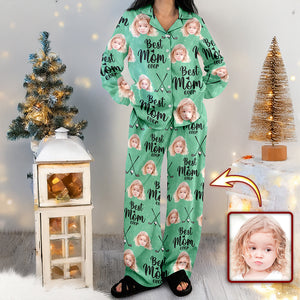 Custom Cute Photo Best Mom Ever Pajamas For Golf Loving LM32 895683
