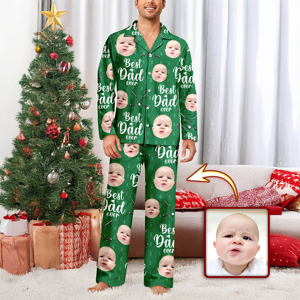 Custom Cute Photo Best Mom Ever Pajamas For Golf Loving LM32 895683