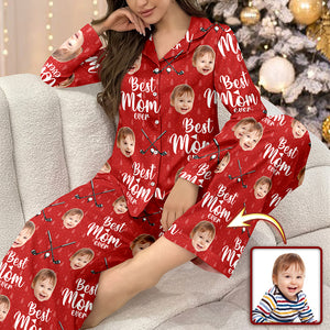 Custom Cute Photo Best Mom Ever Pajamas For Golf Loving LM32 895683