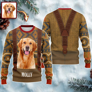 Custom Dog Photo Frozen Christmas Ugly Sweater For Dog Lovers CH07 899954