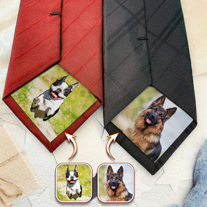 Custom Dog Cat Photo Tie Patch For Men Gift For Pet Lovers HA75 897898