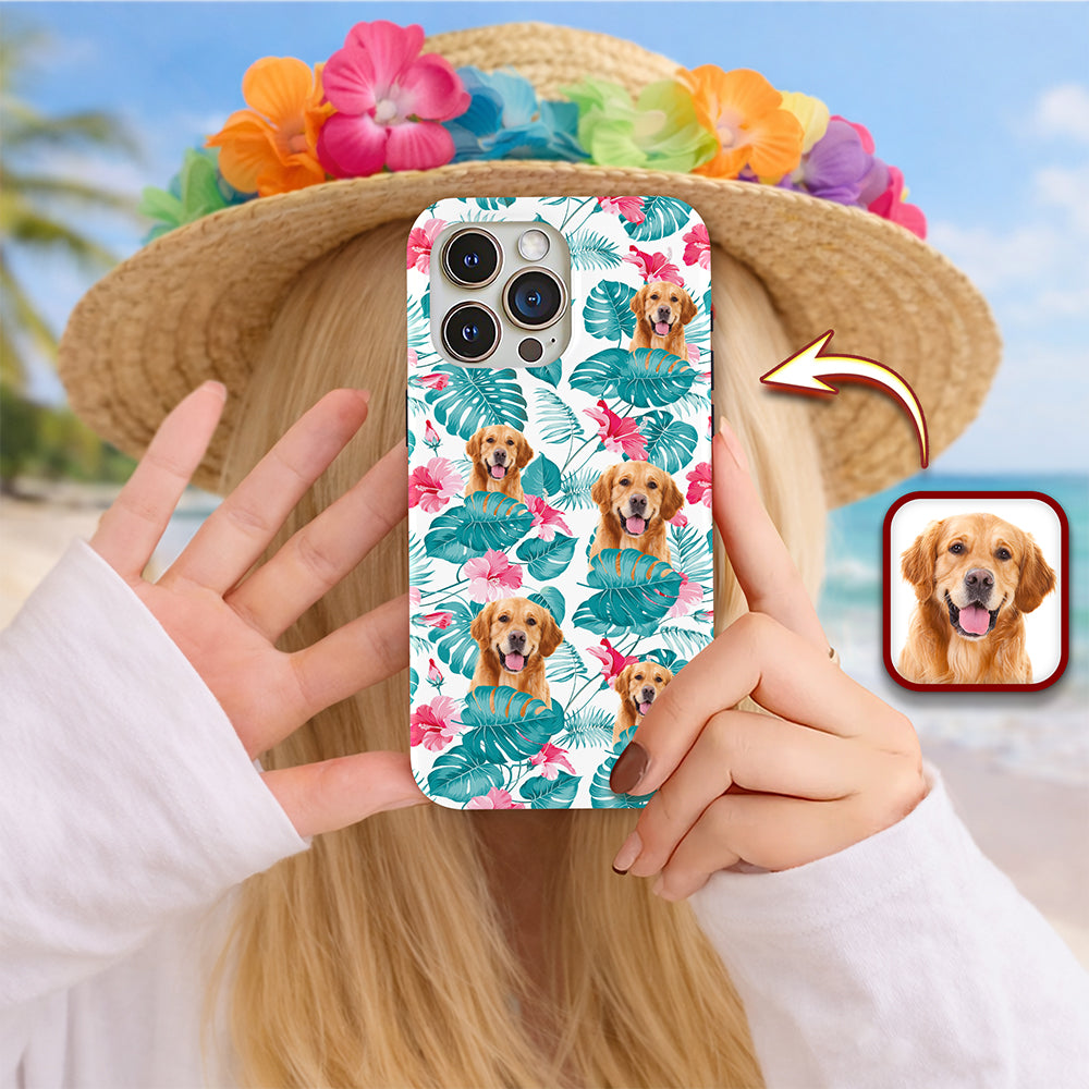 Custom Photo Dog Cat Tropical Phone Case Gift For Pet Lovers HA75 920226