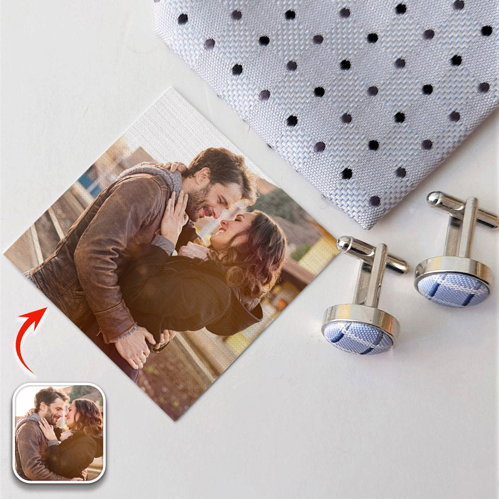 Custom Couple Photo Tie Patch For Men Gift For Him, Wedding Gift HA75 897896