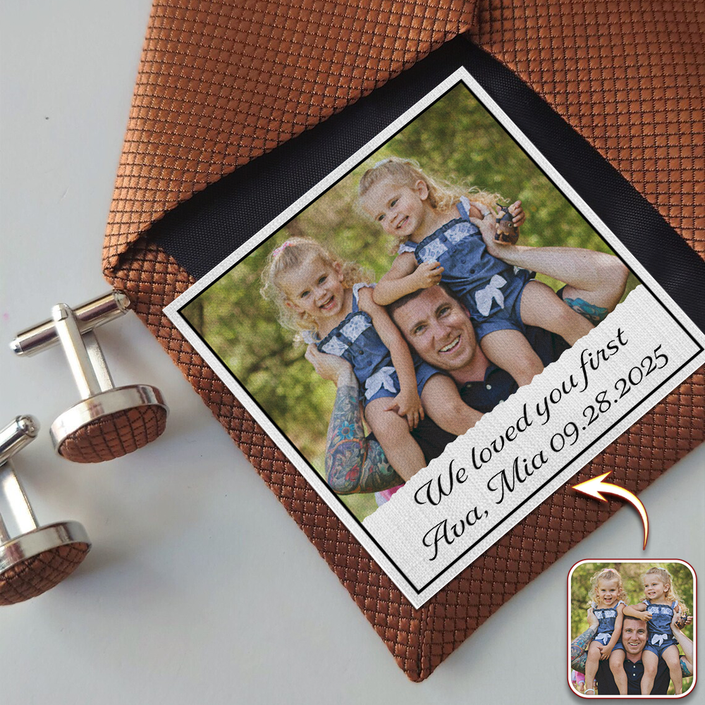 Custom Photo Always Your Little Girl Tie Patch For Men Father of the Bride HA75 897900
