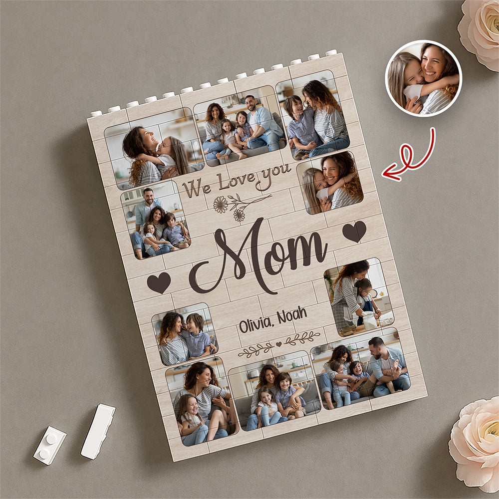 Custom Photo Mom We Love You Building Brick Blocks Mother's Day Gift HA75 920648
