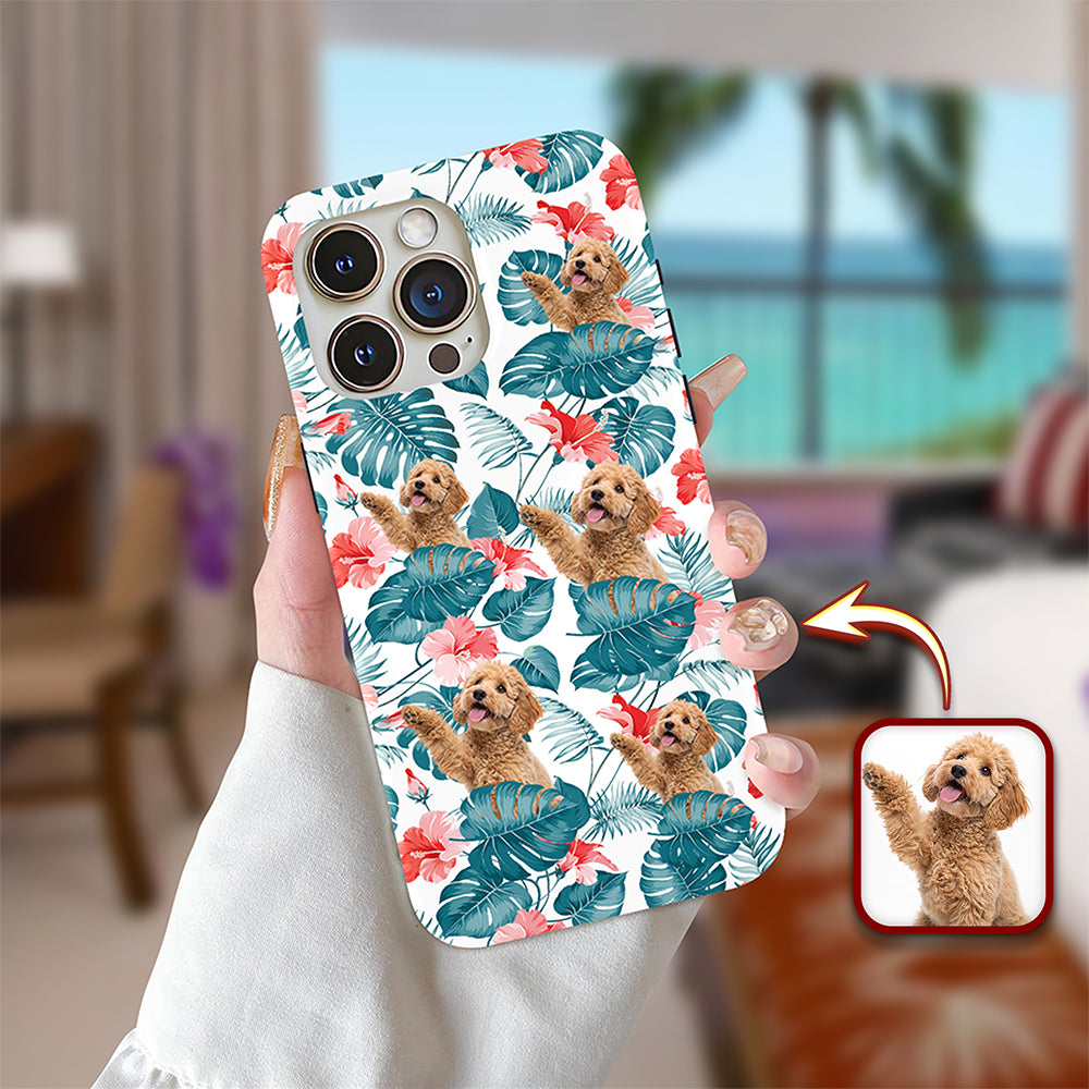 Custom Photo Dog Cat Tropical Phone Case Gift For Pet Lovers HA75 920226