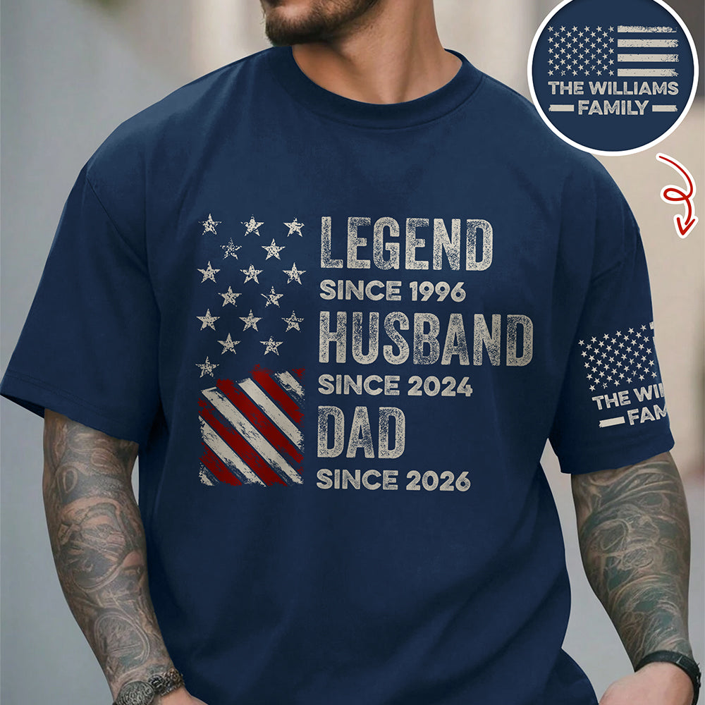 Personalized Family Name Father's Day Gifts, Legend, Husband, Dad And Grandpa Dark Shirt HO82 902708
