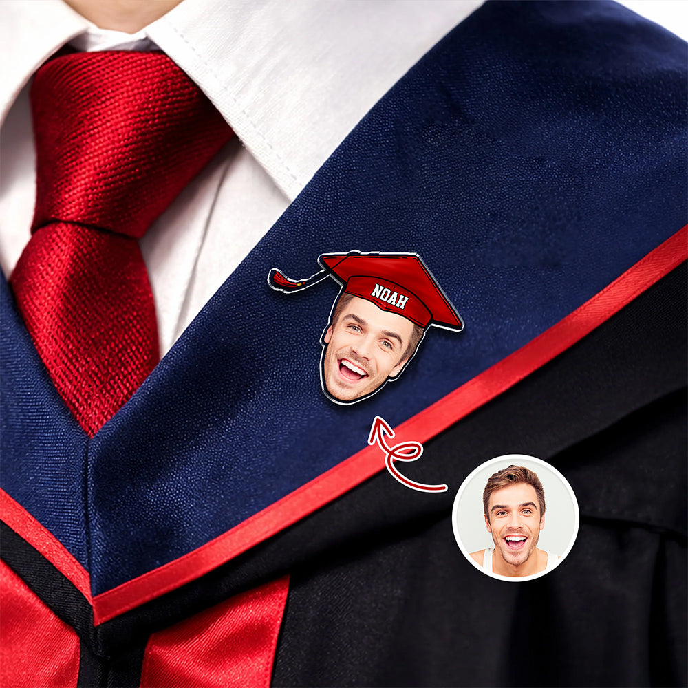 Custom Funny Face Class of 2026 Graduation Acrylic Pin HA75 921028