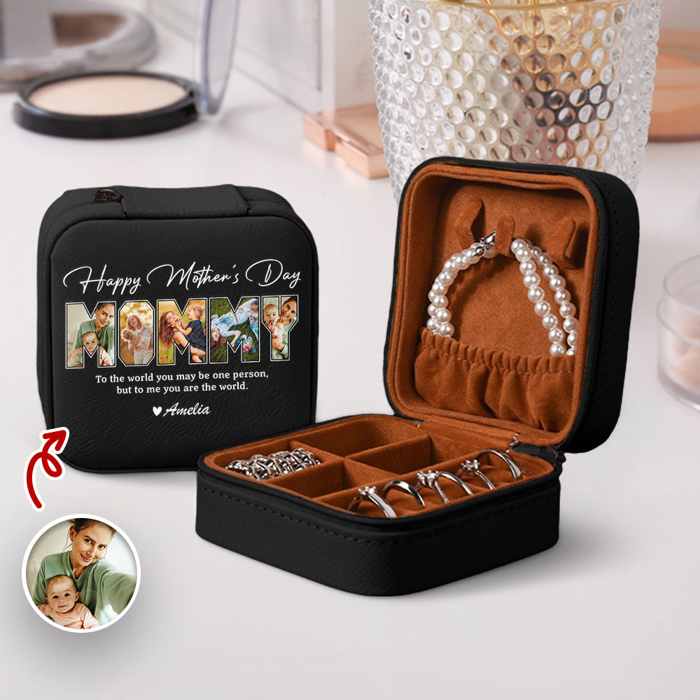 Custom Photo Happy Mother's Day Travel Jewelry Box Gift For Mom TH10 169485