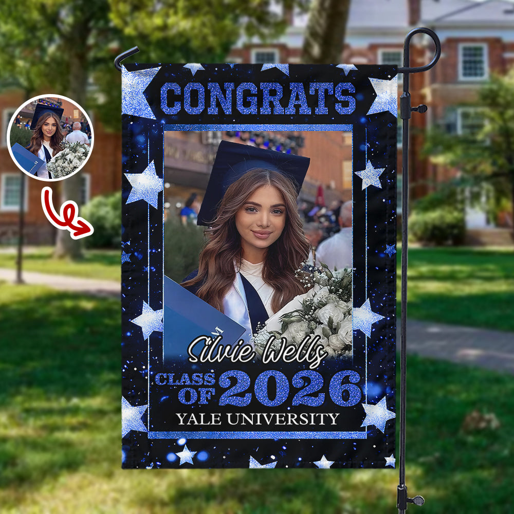 Custom Photo Congrats Class Of 2026 Graduation Garden Flag HA75 920452