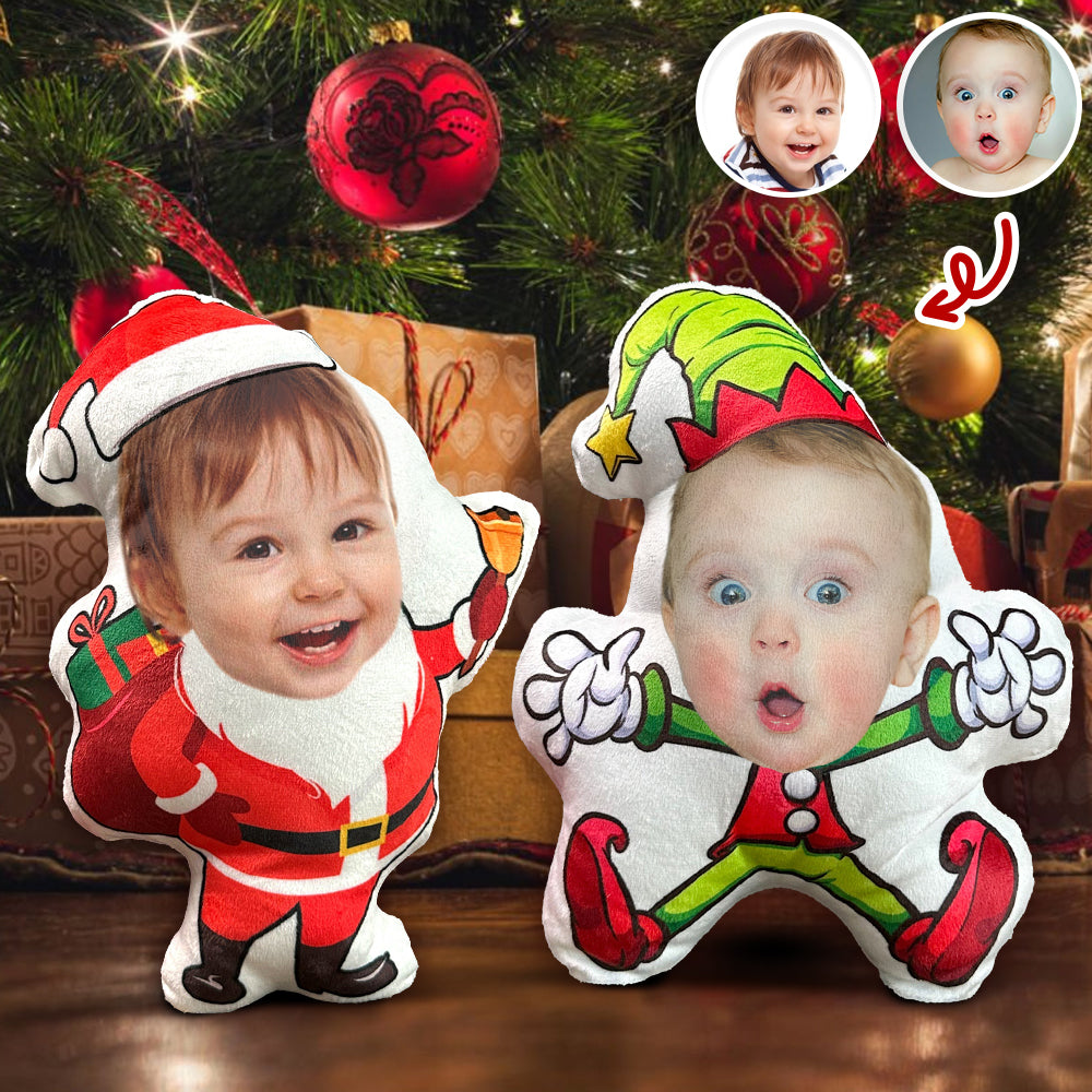 Custom Face Kid Christmas Personalized Photo Custom Shaped Pillow Gift For Kid HA75 898182