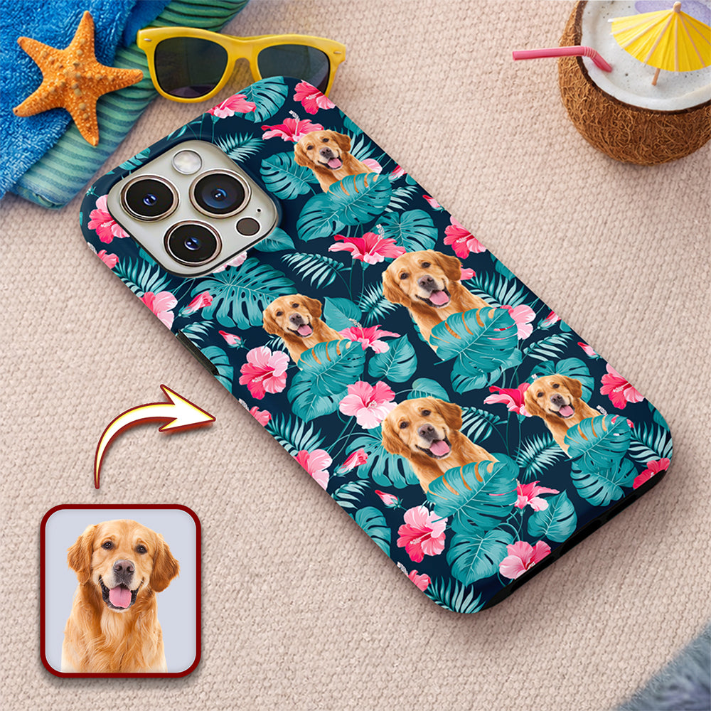 Custom Photo Dog Cat Tropical Phone Case Gift For Pet Lovers HA75 920226