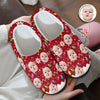 Custom Faces Funny Christmas Lights Plush Slippers HO82 900138