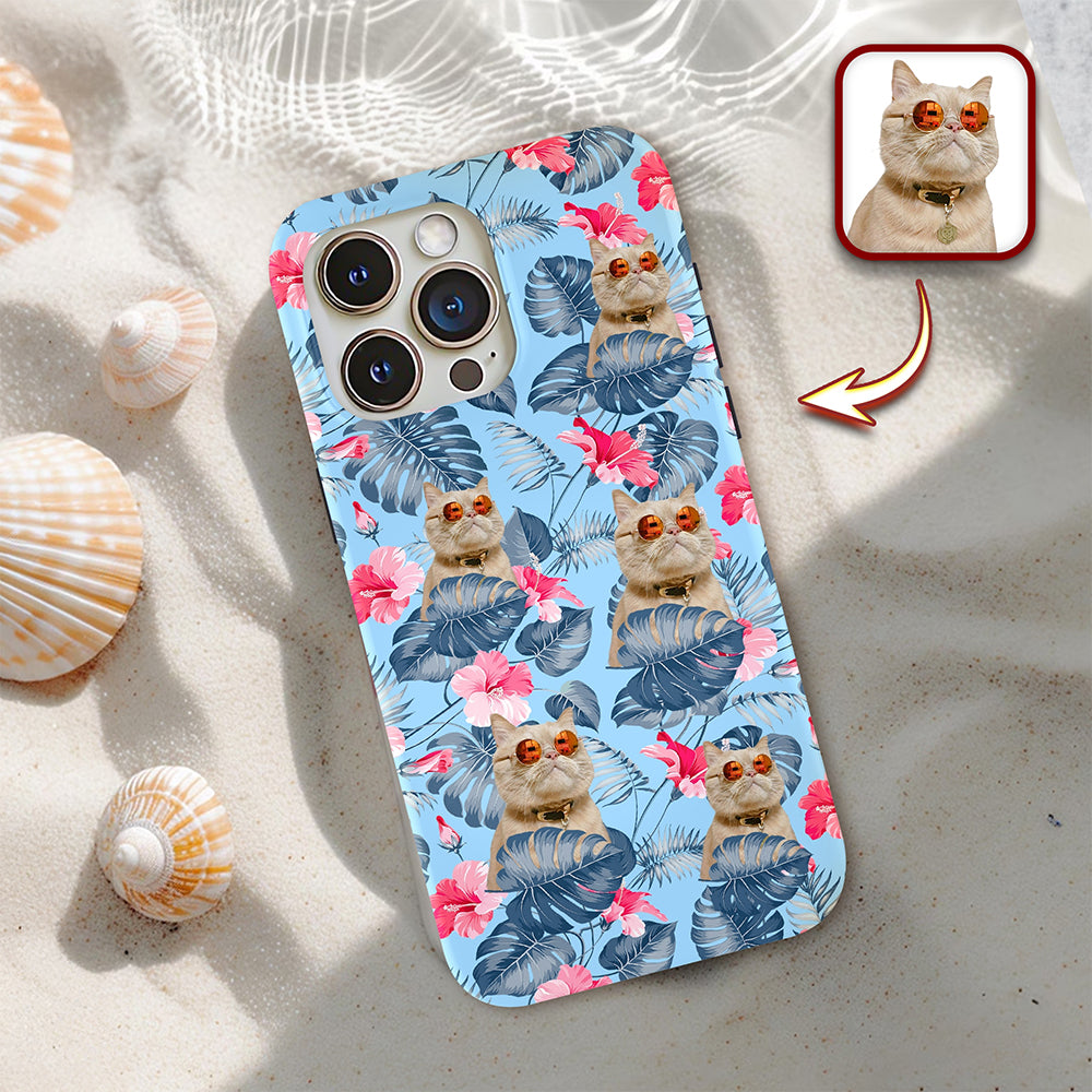 Custom Photo Dog Cat Tropical Phone Case Gift For Pet Lovers HA75 920226