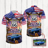 Custom Car Photo Celebrate 100 Years of Road Route 66 and America 250th Anniversary Polo Shirt CH07 910518