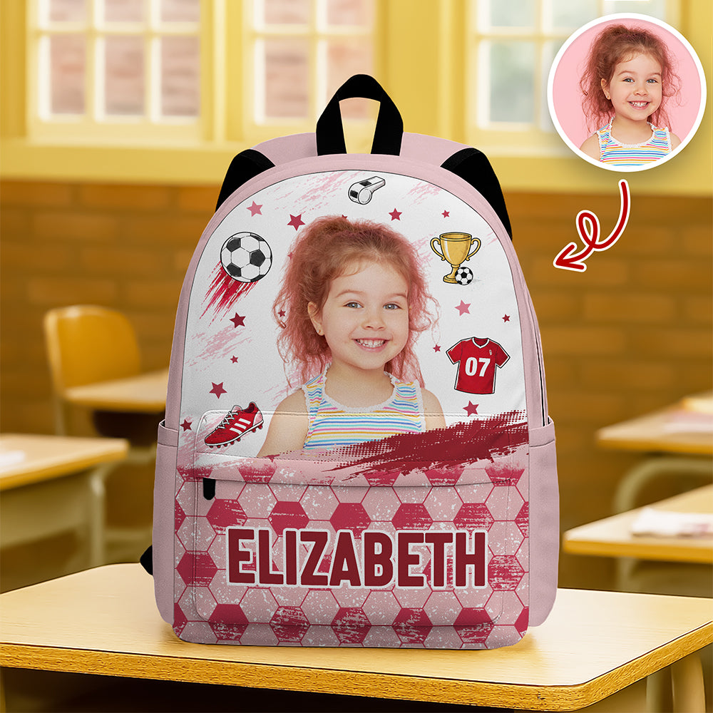 Custom Kid Photo Personalized Soccer Backpack HA75 921698