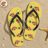 Custom Dog Photo Tropical Summer Pattern Flip Flops - Personalized Beach Gift For Dog Lovers CH07 911720