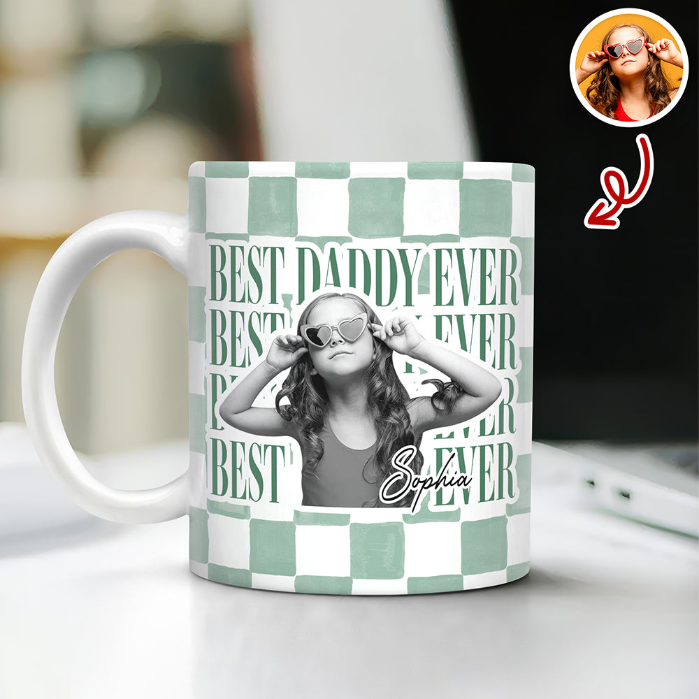 Custom Vintage Photo Best Dad, Mom Ever Print Full Mug - Personalized Gift for Parents LM32 669019