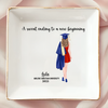The Tassle Was Worth The Hassle - Family Personalized Custom Jewelry Dish - Graduation Gift For Family Members, Siblings, Brothers, Sisters 857416
