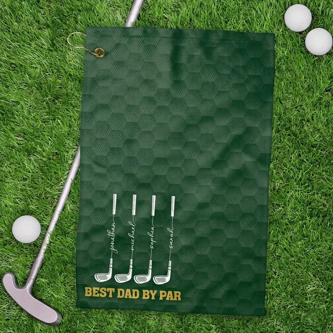 Custom Name Best Dad By Par Golf Towel For Golf Dad TH10 169981