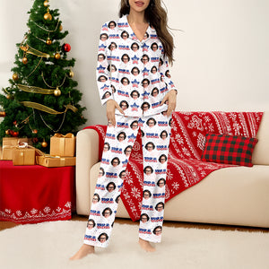 Custom Face Celebrate 250 Years America Anniversary 250th Independence Day Pajamas CH07 899746