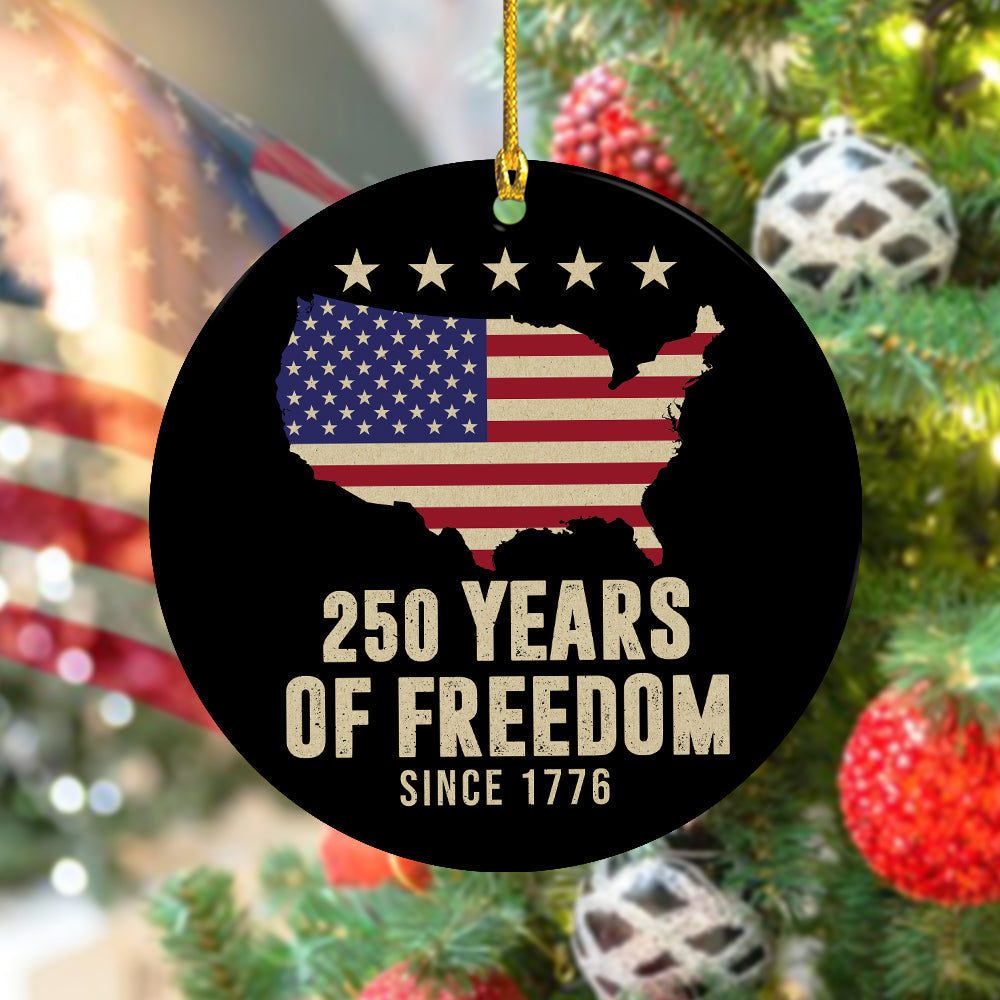 America 250th Anniversary 1776 2026 America 250 Years of Freedom Ceramic Ornament CH07 896674