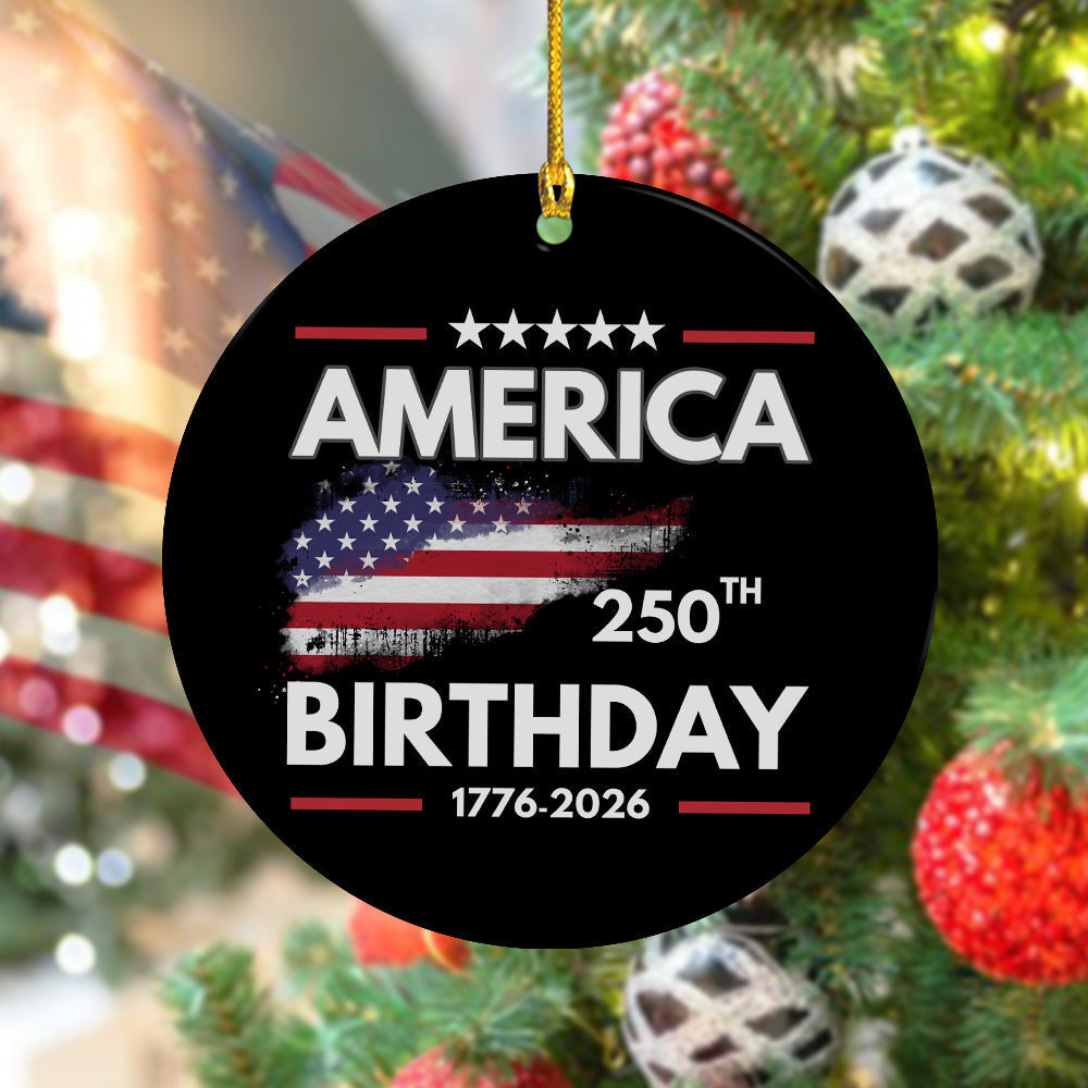 America 250th Birthday 250 Years of Freedom Ceramic Ornaments CH07 899230