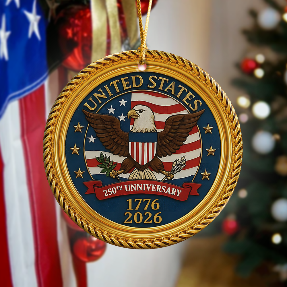 USA 250th Anniversary Eagle USA Flag Ceramic Ornaments Patriotic Gifts For Christmas CH07 899216