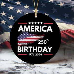 America 250th Birthday 250 Years of Freedom Ceramic Ornaments CH07 899230