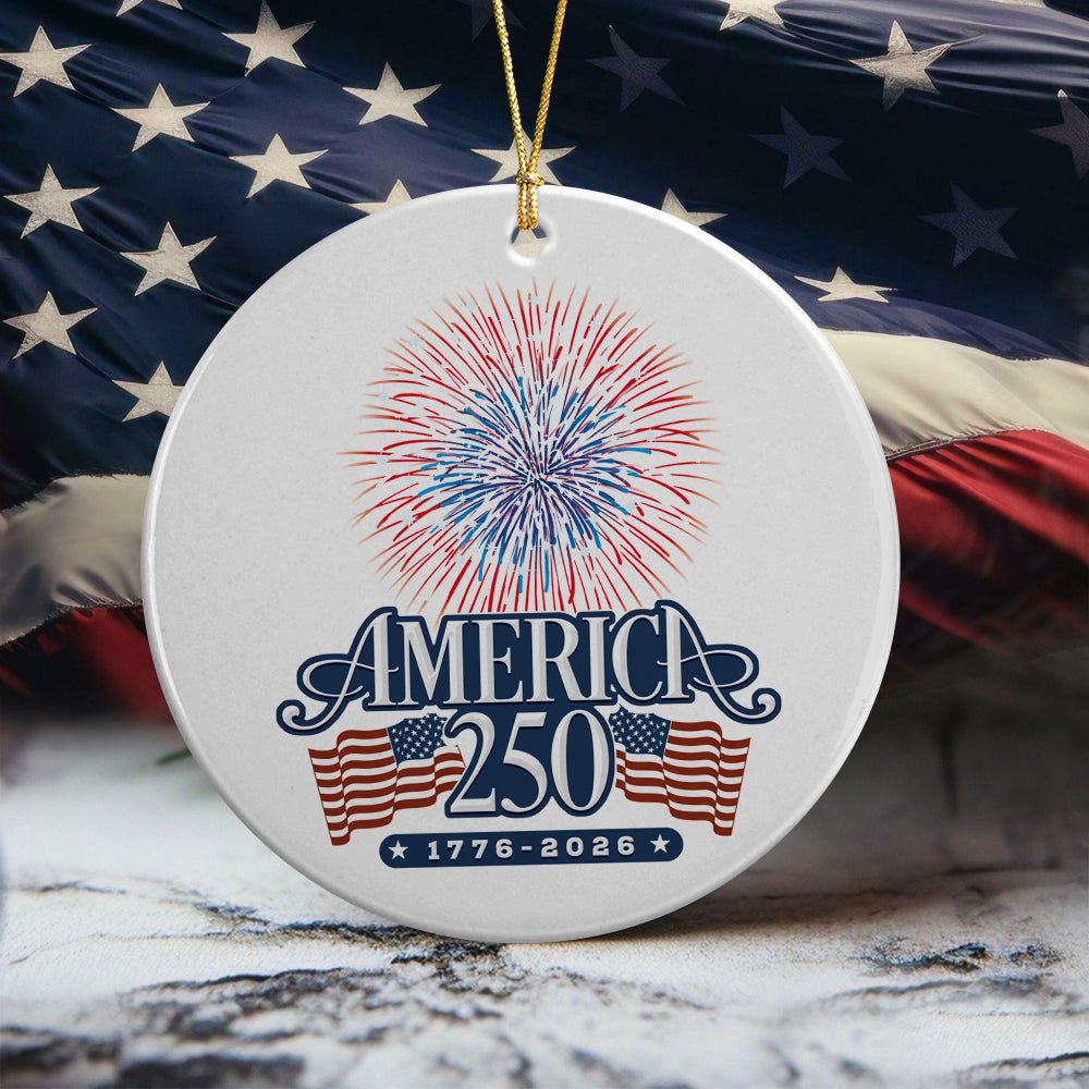 America 250 Firework Ceramic Ornament TH10 894649