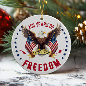 250 Years Of Freedom America Eagle Ceramic Ornament LM32 895213