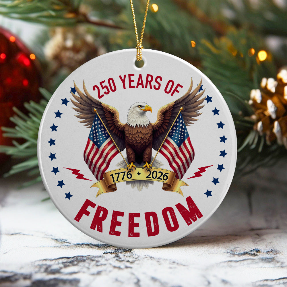 250 Years Of Freedom America Eagle Ceramic Ornament LM32 895213