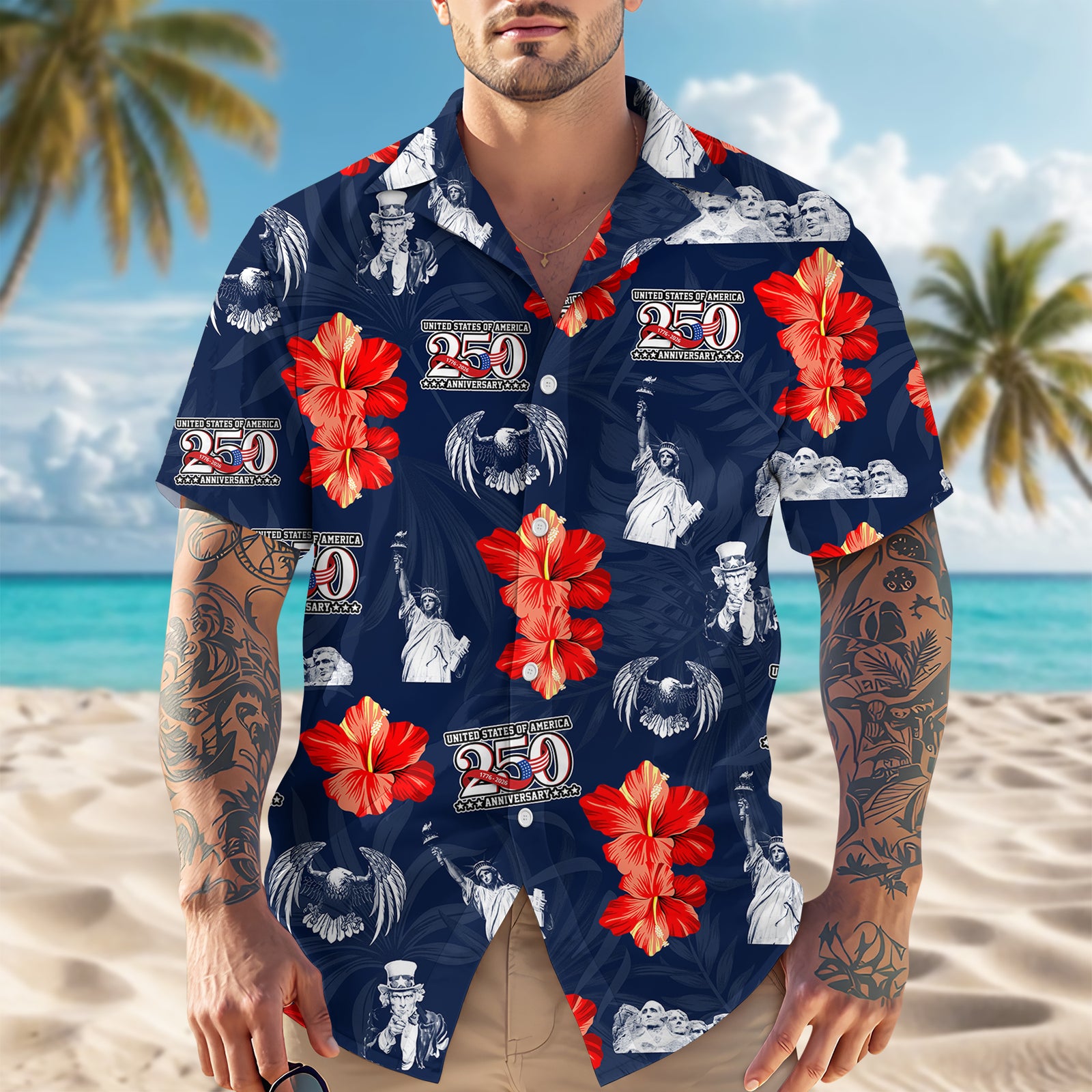 Personalized America 250 Anniversary 1776-2026 Hawaii Shirt TH10 898867