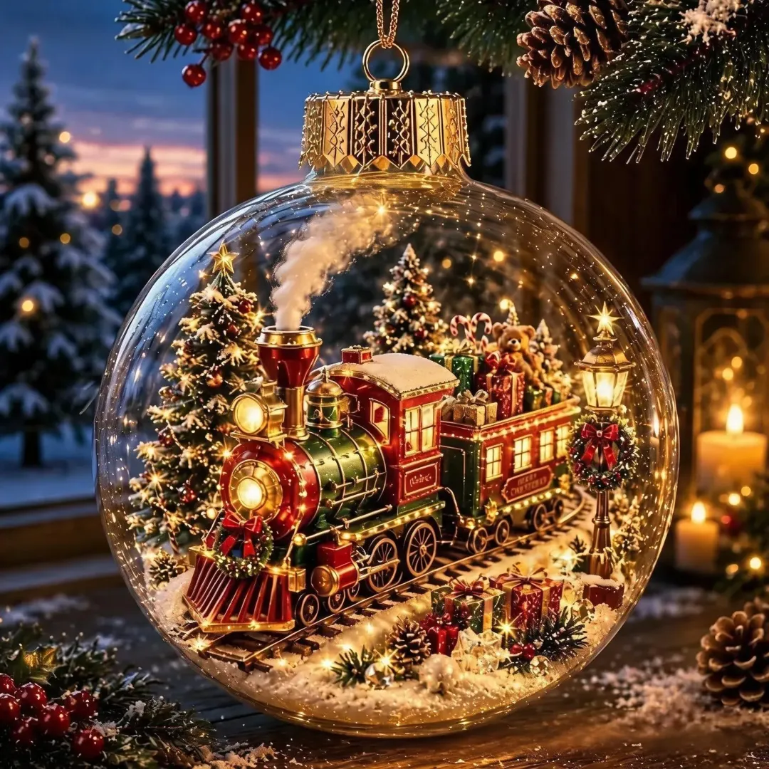 Glowing Christmas Diorama Ornament Home Decor TH10 171181