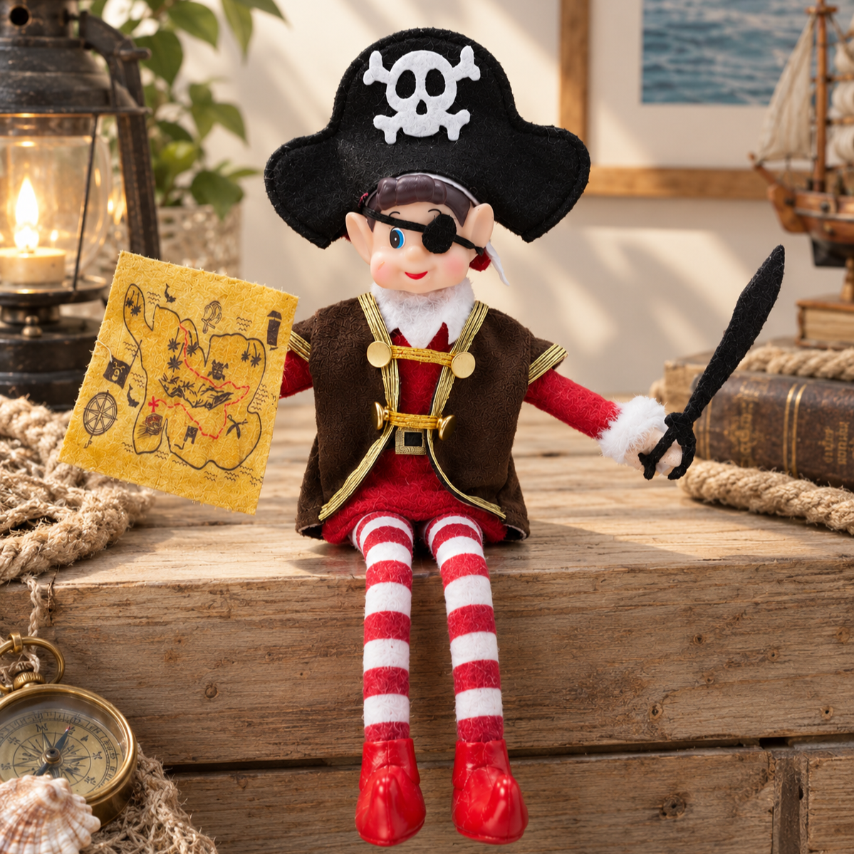 Pirate Set Elf Clothes Couture – Elf Doll Accessories Christmas Gift LM32 670453