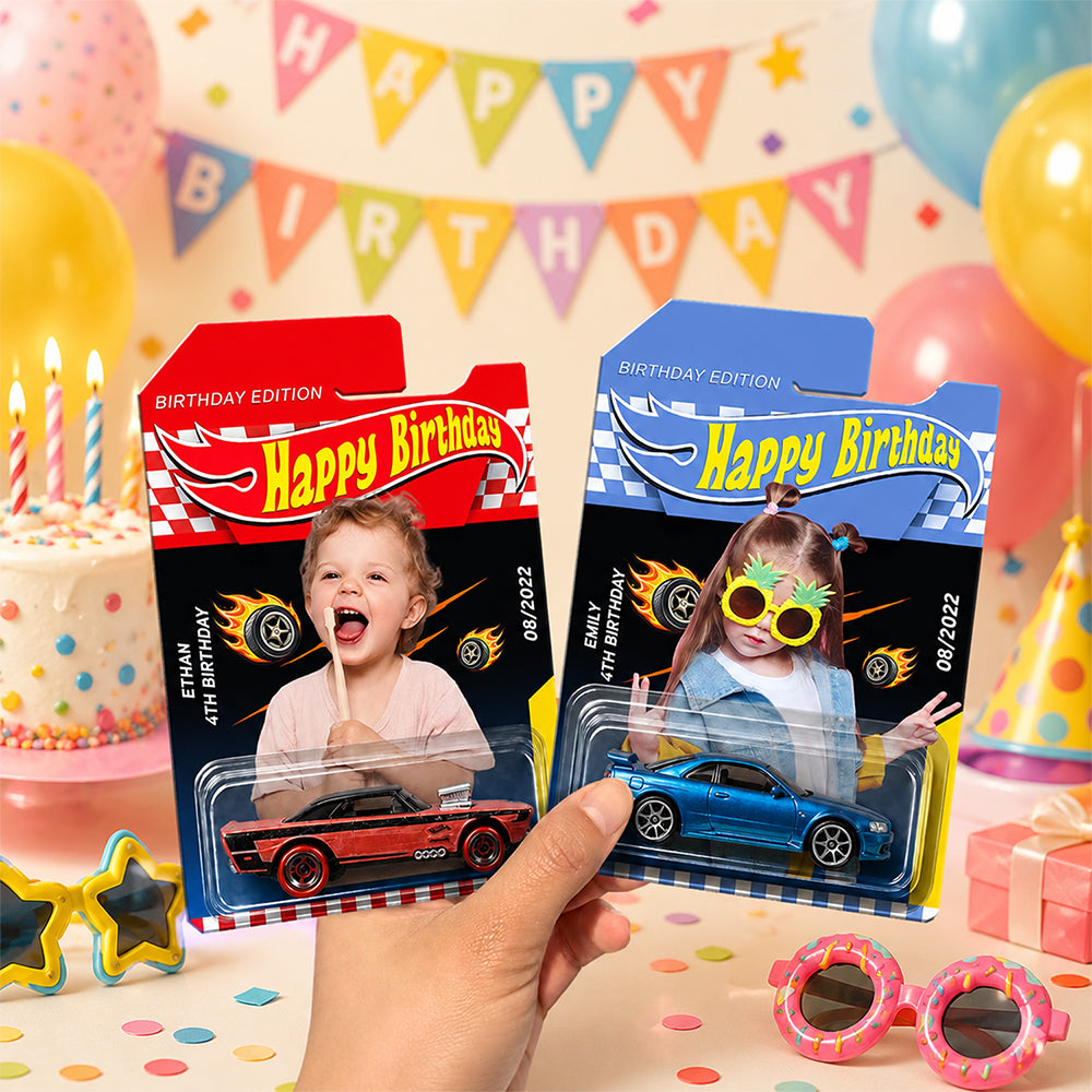 Custom Photo Editable Happy Birthday Wheels Gift For Kids CH07 911694